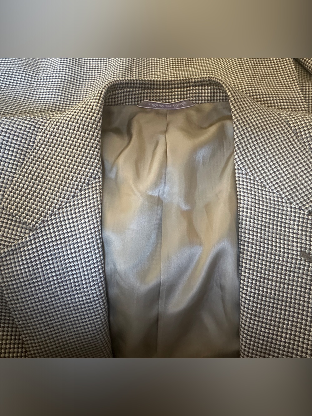 Canali Houndstooth Light Gray Men’s Sports Coat Blazer Size 44 R
